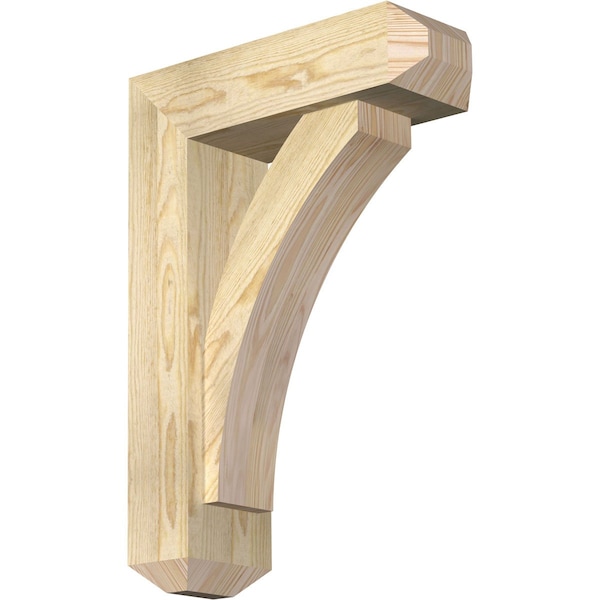 Ekena Millwork Thorton Craftsman Rough Sawn Bracket w/ Offset Brace, Douglas Fir, 6"W x 18"D x 26"H BKT0604X18X26THR04RDF - main